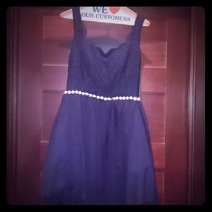 Navy Blue dress semi formal dress